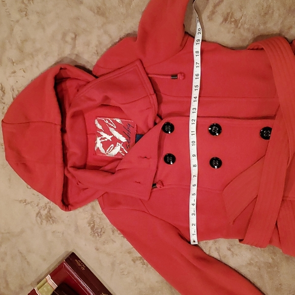 SEBBY women's size SP belted peacoat with hood - Picture 6 of 8